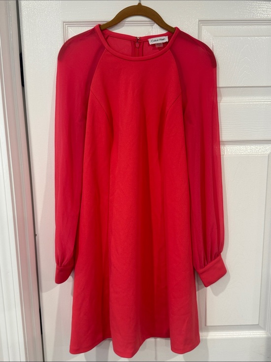 Calvin Klein Dresses & Skirts - Calvin Klein Fuchsia Pink Long Sleeve Shift Dress